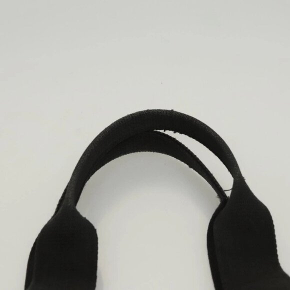 Burberrys Nova Check Blue Label Hand Bag Nylon Khaki Silver Auth hs1707 - Picture 9 of 16